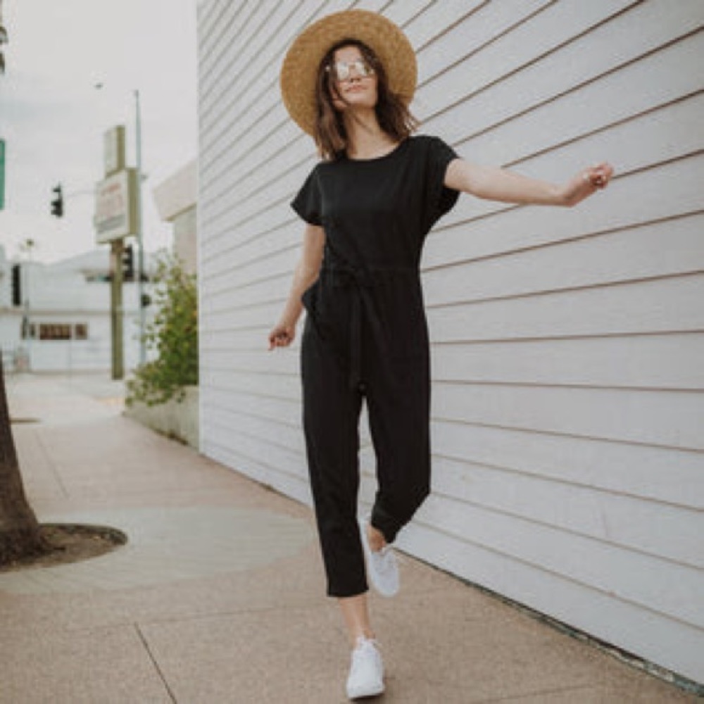 Piper & Scoot Bianca Cinch Jumpsuit in Black